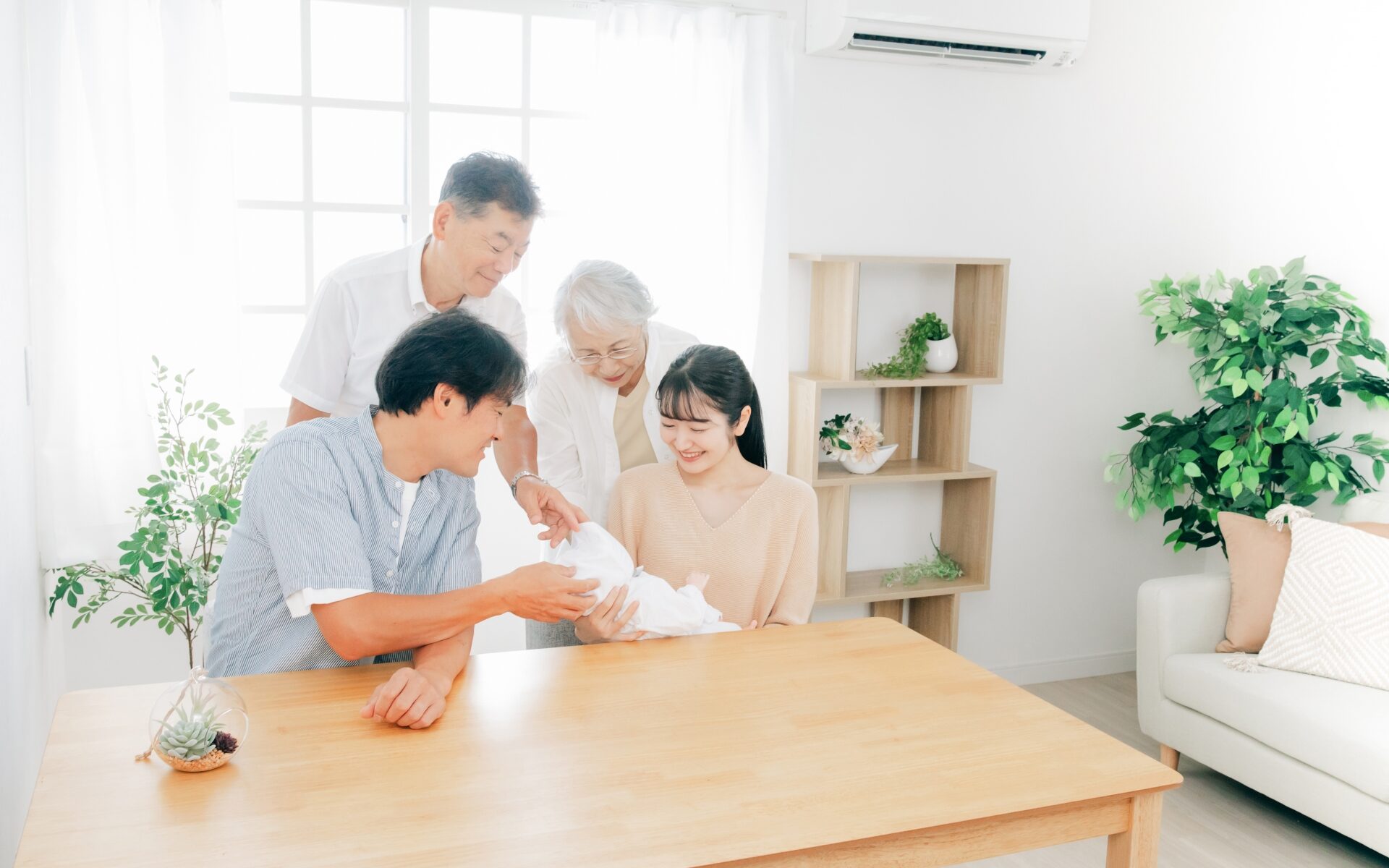 出産後の家族の風景